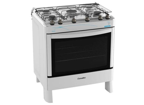 Fogão De Piso Esmaltec 5 Bocas Ágata Branco Bivolt
